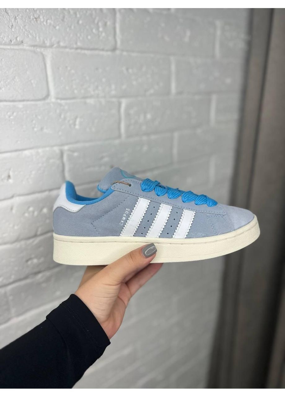 КРОССОВКИ ЖЕНСКИЕ ADIDAS CAMPUS 00S BLUE АДИДАС КАМПУС No Brand белые демисезоны (368859827)