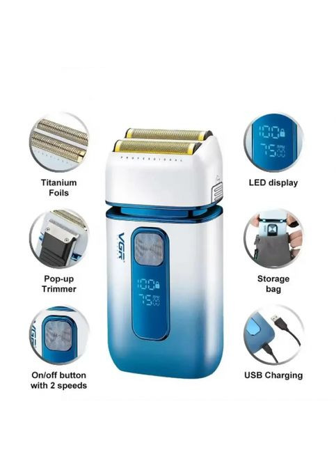 Бритва Шейвер VGR V-362 для сухого и влажного бритья Электробритва для лица No Brand (323486575)