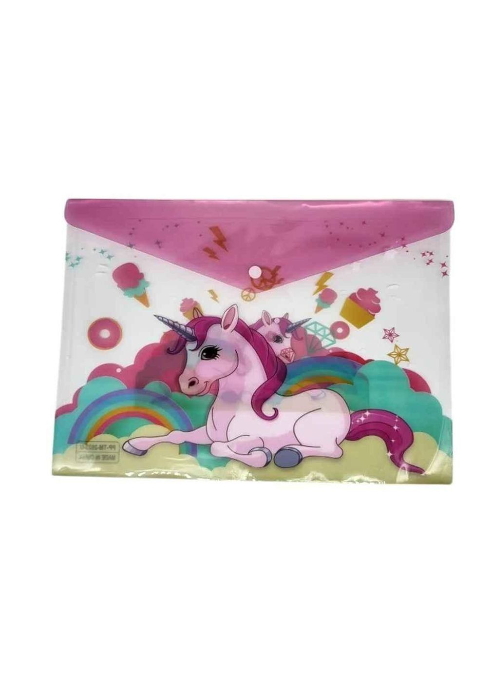 Папка-конверт А4 ПВХ 26*36см на кнопке 2023-U ТМ PRC (346287051)