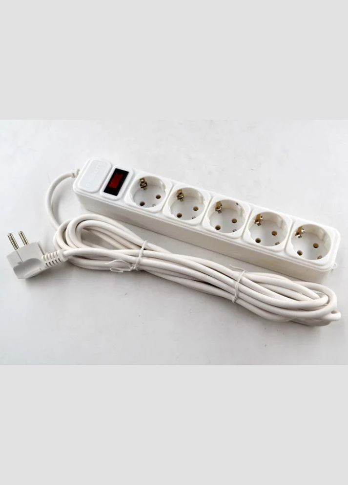 Удлинитель / Cетевой фильтр Greelite на 5 розеток/ 1.8 метров кабель/ Белый X-level (329881683)