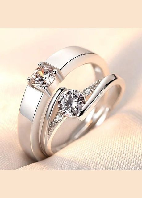 Мужское женское обручальное парное кольцо парные обручальные кольца набор Unqa размер регулируемый 2 шт. Fashion Jewelry (289355702)