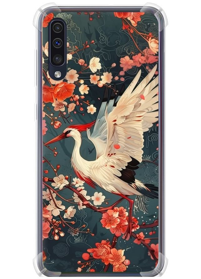 Силикон с усиленными углами чехол 'Сакура и аист' для Endorphone Samsung Galaxy A50 2019 A505F (291130913)