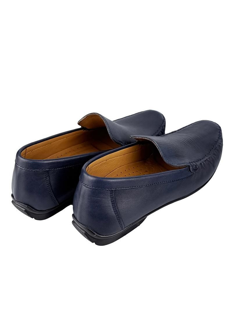 Мокасини чоловічі шкіряні сині N-00050-1 No Brand (339602900)