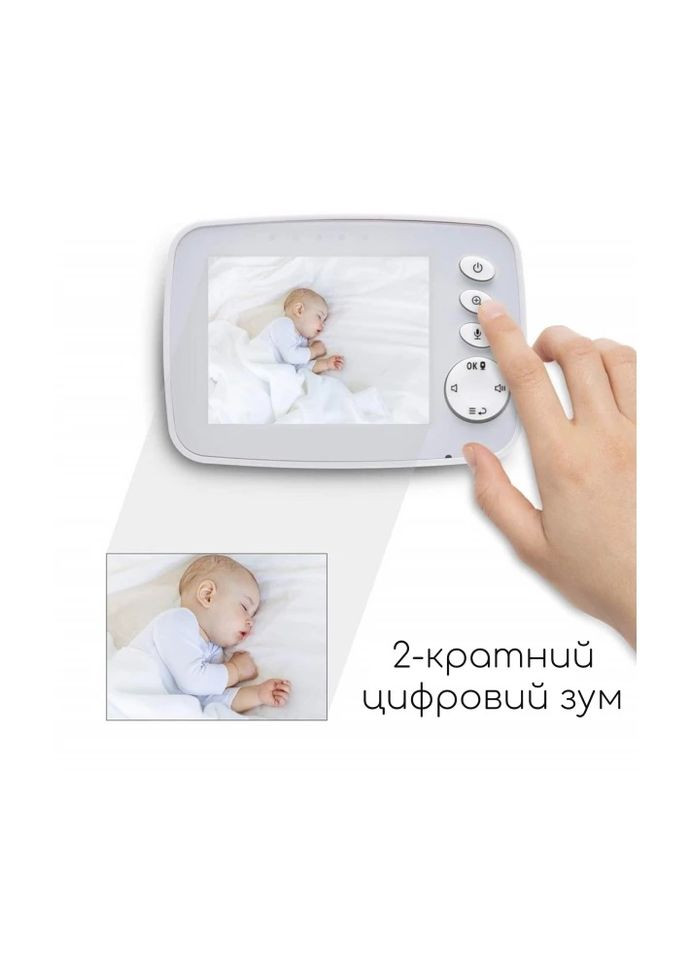 Відеоняня Baby Monitor з датчиком звуку /з портативним дисплеєм та вимірюванням температури OnePro SM-32 (318307624)