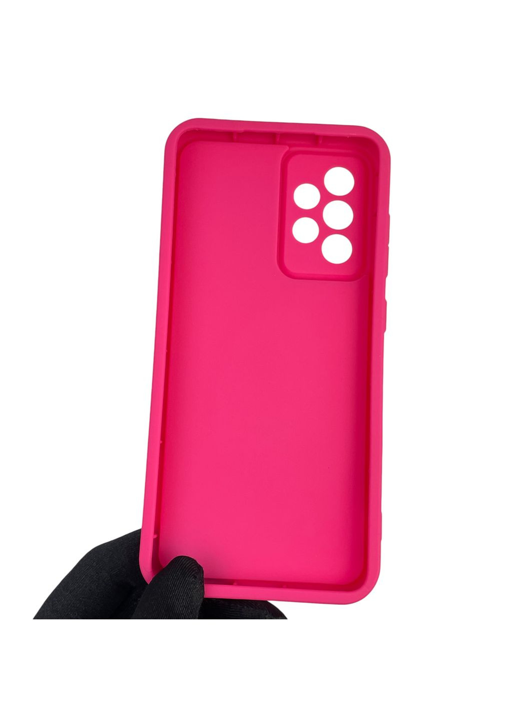 Чохол силіконовий Soft Touch з 3D принтом для Galaxy A52 4G (SM-A525) малиновий (Повний захист камери) Samsung (371652979)