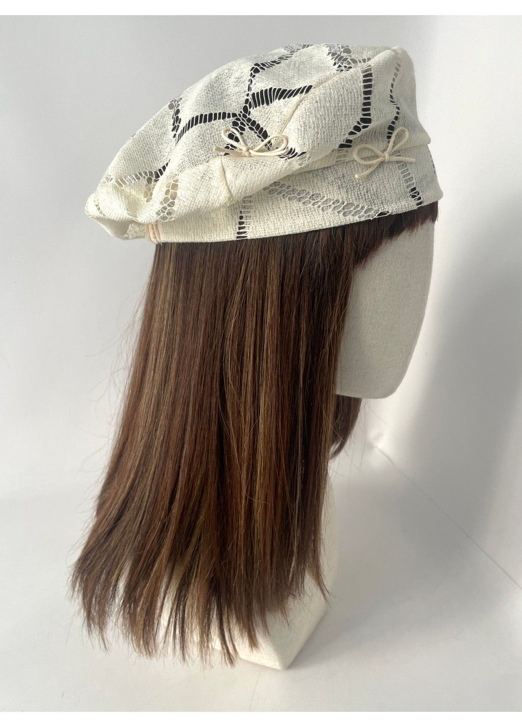 Летний берет из итальянского хлопкового гипюра BANDANA QUEEN (364550796)