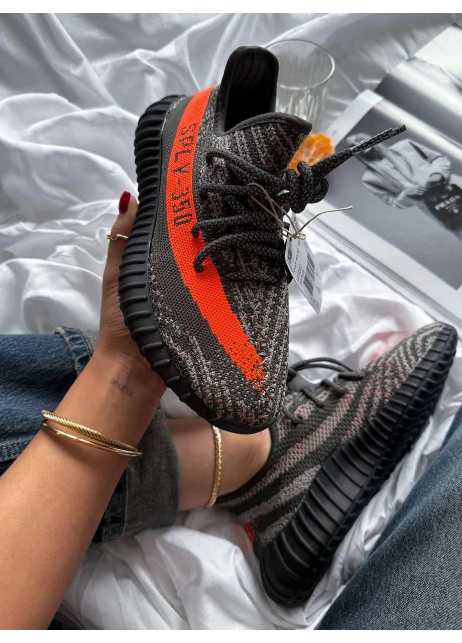 КРОССОВКИ ЖЕНСКИЕ ADIDAS YEEZY BOOST 350 V2 CARBONE BELUGA REFLECTIVE АДИДАС ИЗИ БУСТ No Brand комбинированные демисезоны (392021248)