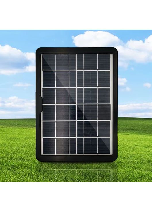 Портативный вентилятор с солнечной батареей с LED фонарем и радиоприемником 2 скорости мини кондиционер 6 в 1 (S4101) Home (361161971)