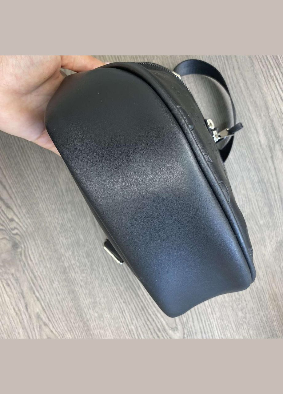 Женская сумка слинг бананка кросс-боди из экокожи черная белая (sku_993) No Brand (330575709)