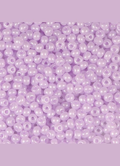 Бисер чешский Preciosa 17228, алебастровый металлик, сиреневый (10 г) No Brand (340485657)