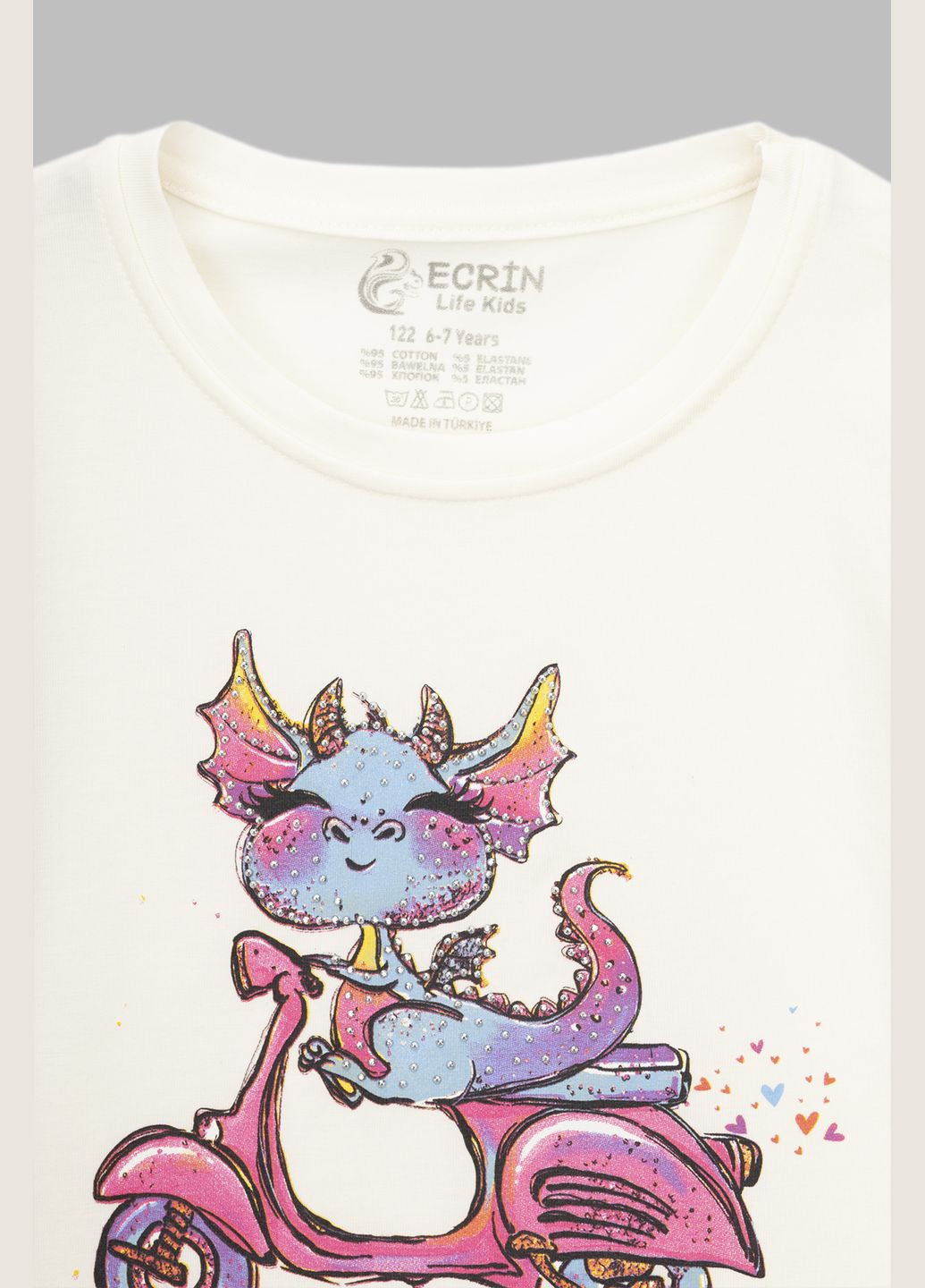 Молочная летняя футболка Ecrin