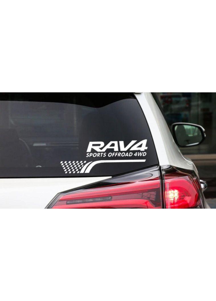 Наклейка на заднее стекло 3D TUNING STUDIO Toyota RAV4 440х163х0.060мм No Brand (362498190)
