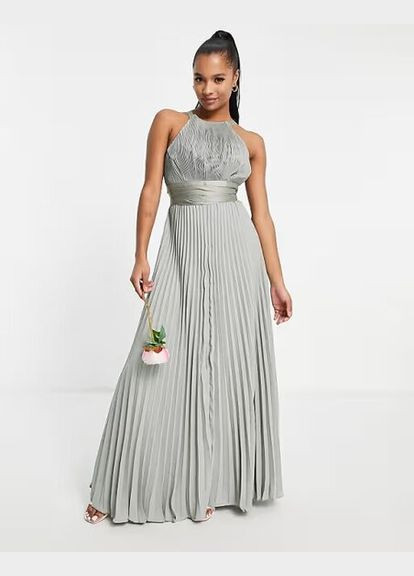 Оливкова святковий сукня Asos однотонна