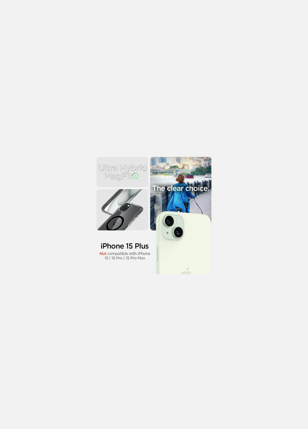 Чехол для мобильного телефона (ACS06662) Spigen apple iphone 15 plus ultra hybrid magfit graphite (275077298)