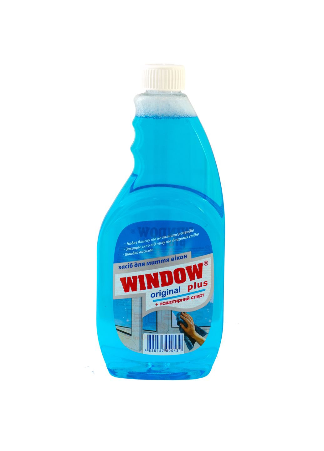 Засіб для миття скла (4820167000431) Window Plus з нашатирним спиртом запаска 500 мл (268145660)