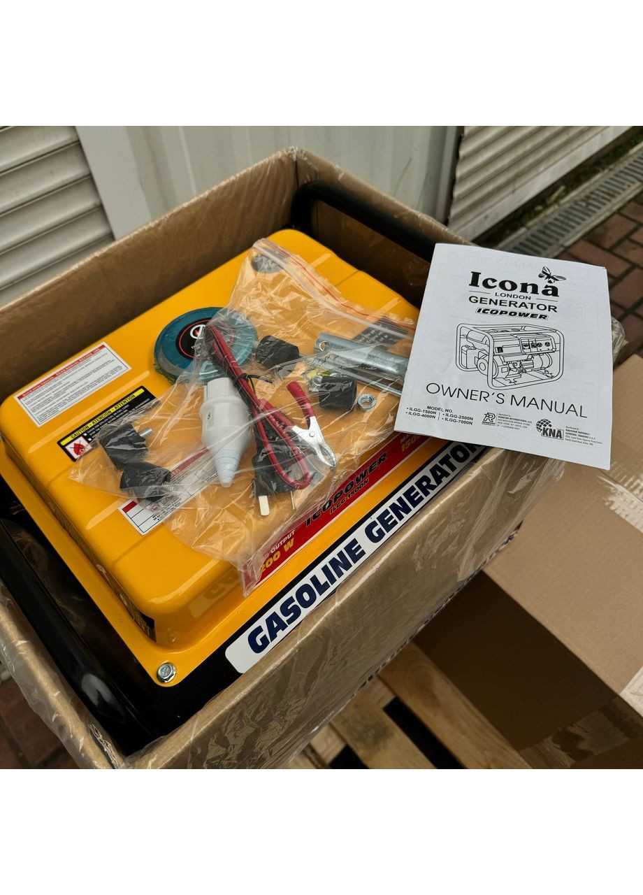Однофазний бензиновий генератор Icona Icopower ILGG-1500N з ручним запуском 1500w (2104618842) No Brand (369963264)