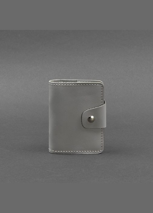 Жіночий шкіряний кард-кейс 7.1 (Книжечка) сірий (A-027779) BlankNote (328444824)