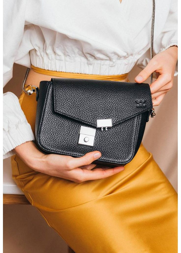 Жіноча шкіряна сумочка Yoko чорна флотар The Wings (348358745)