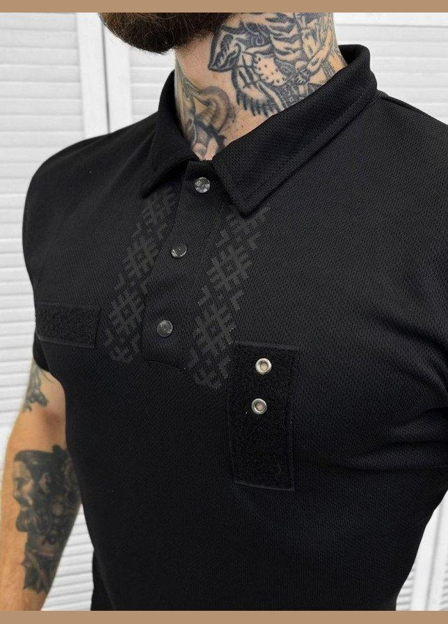 Черная футболка-тактическая поло klichko black лг7546 s для мужчин No Brand