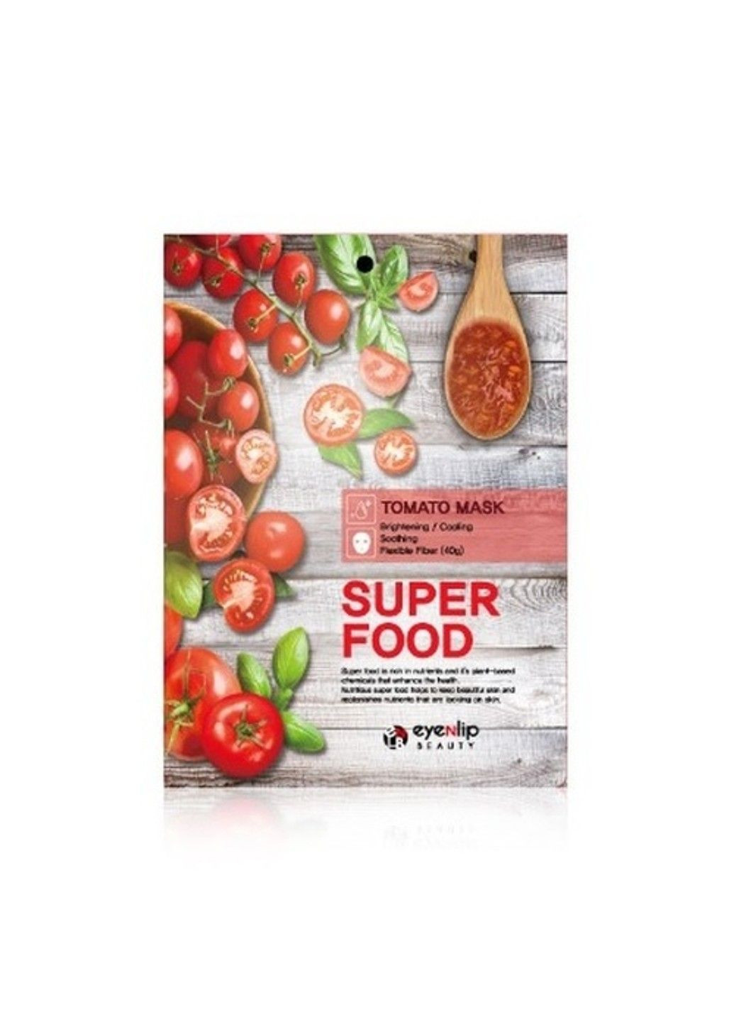 Тканинна маска для обличчя з екстрактом томату Super Food Mask Tomato 23ml Eyenlip (305613807)
