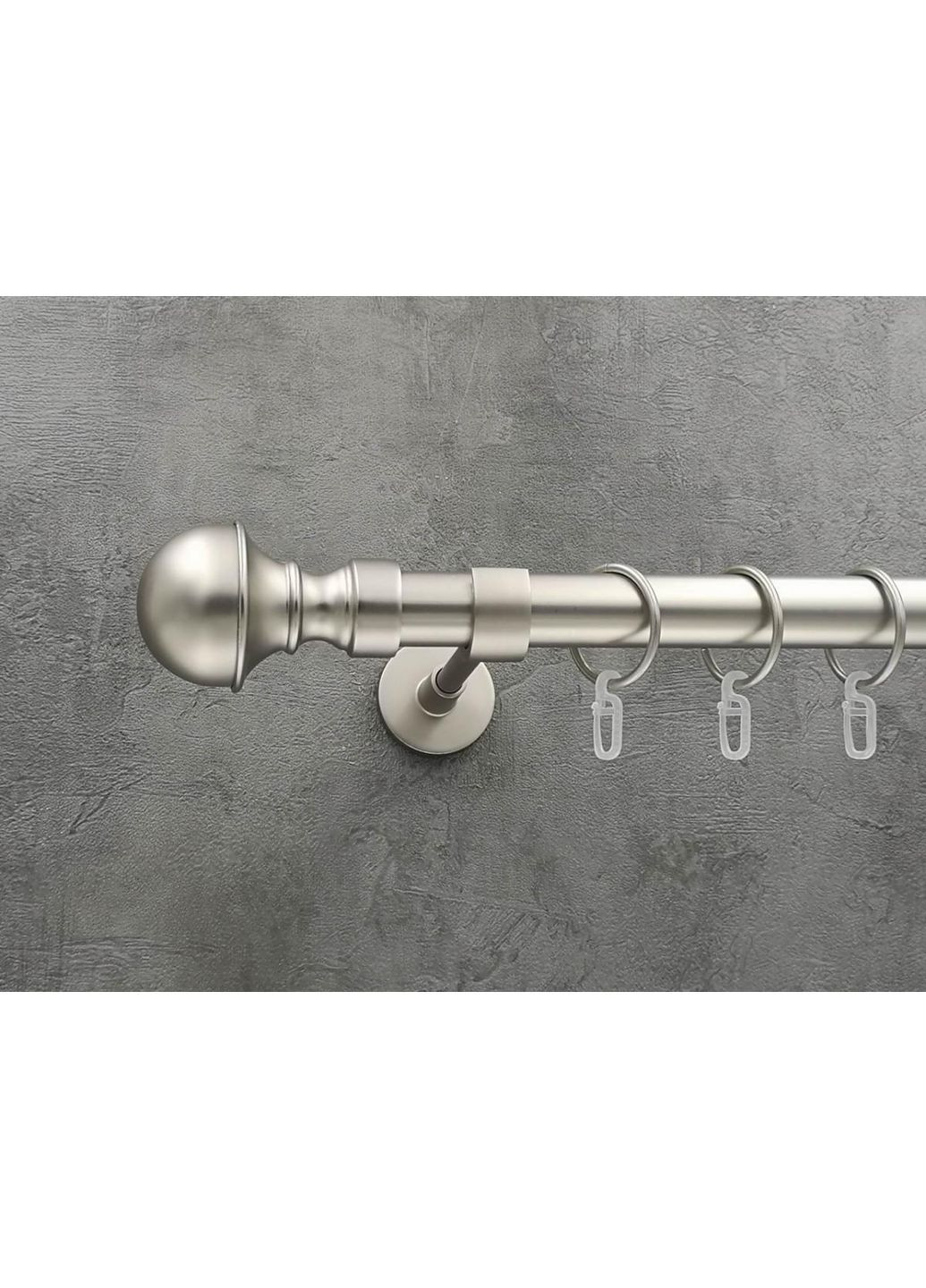 Карниз Бостон гладкая штанга одинарный модерн 25 мм 240 см Сатин Quadrum (352782309)