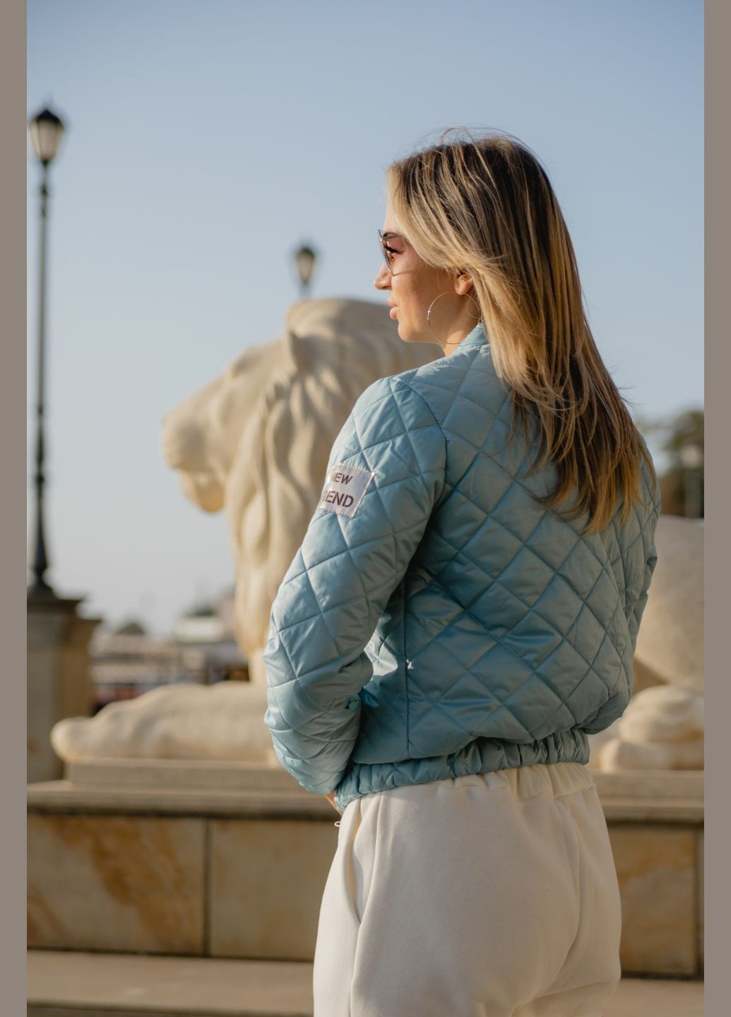 Бирюзовая демисезонная женская куртка цвет бирюзовый New Trend