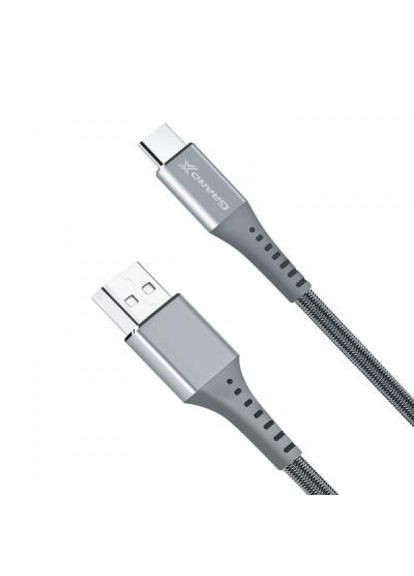 Дата кабель USB 2.0 AM to TypeC 1.2m Grey (FC-12G) Grand-X usb 2.0 am to type-c 1.2m grey (268146289)