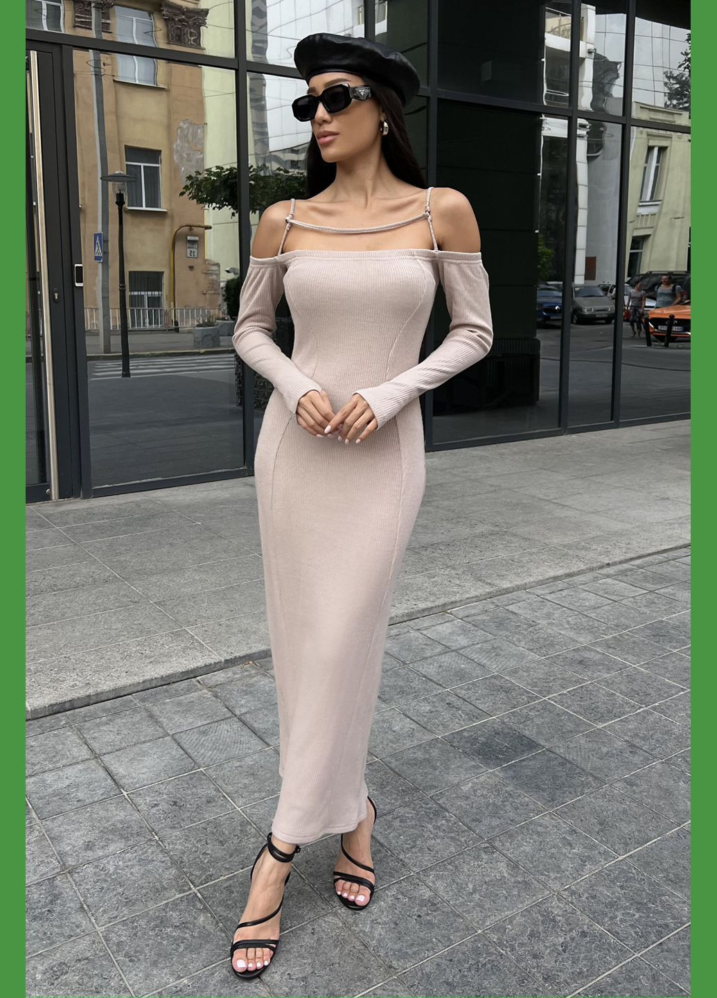 Бежева повсякденний, кежуал, вечірня сукня футляр Liton