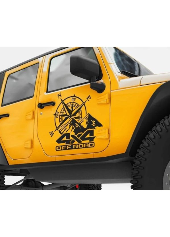 Наклейки полосы 3D TUNING STUDIO Компас 4х4 off road 550х490х0.060мм=2штуки No Brand (362499245)