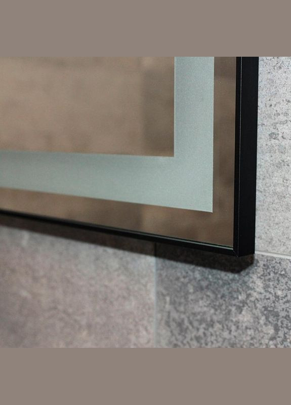 Зеркало LED DEM0061S1 Black 70х90 см Dusel (316720333)