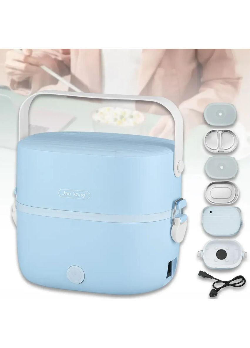 Ланч-бокс з підігрівом об'ємом 1 л на два контейнери з кришками LY-800 Hengda (363832917)