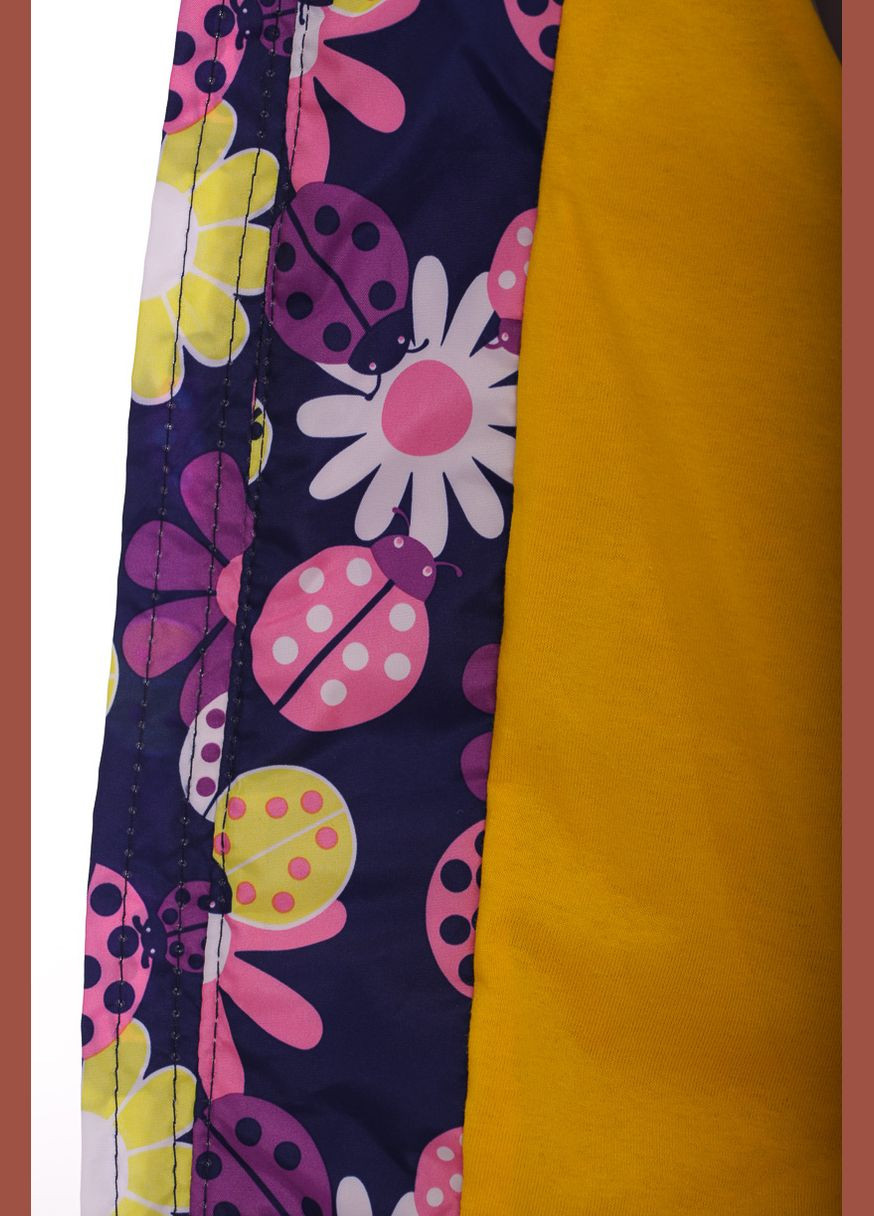 Синя демісезонна куртка нуль для дівчинки на холлофайбері з принтом сонечко синій 74 см (45049) BABYKROHA