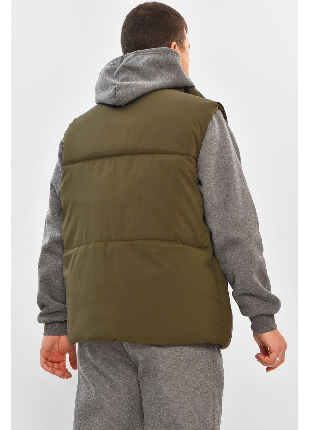 Жилетка мужская демисезонная цвета хаки Let's Shop (369447280)