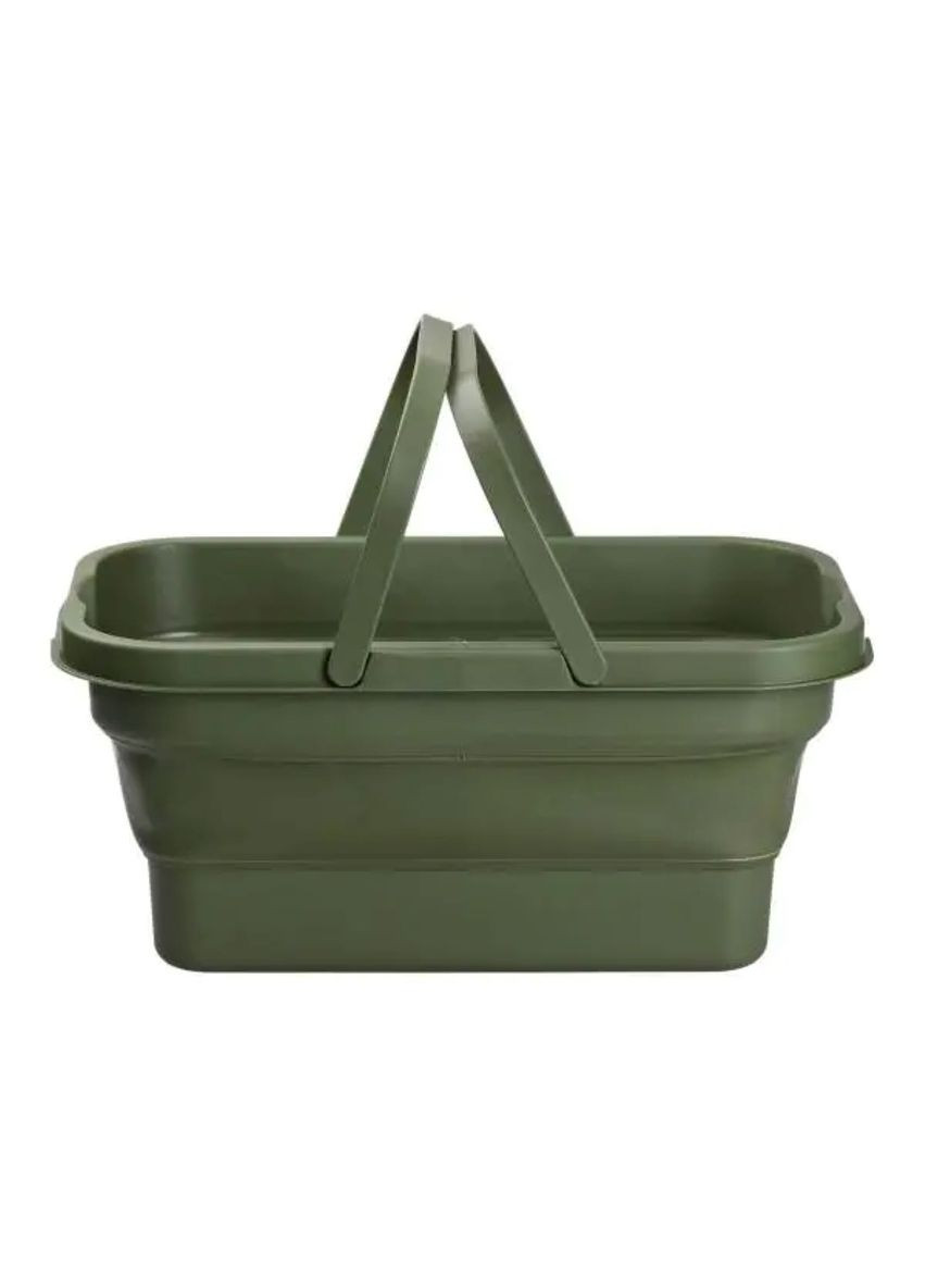 Складная корзина для пикника с крышкой-столиком 44.8х26х14 см Зеленая SJ-0120GR (A-033907) LUGI (361242458)