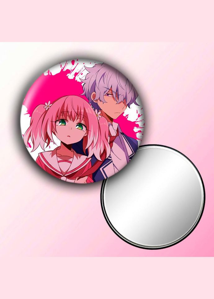 Зеркальце косметическое карманное Аниме Бездарная Нана #0013 с рисунком круглый 56 мм No Brand (309152114)