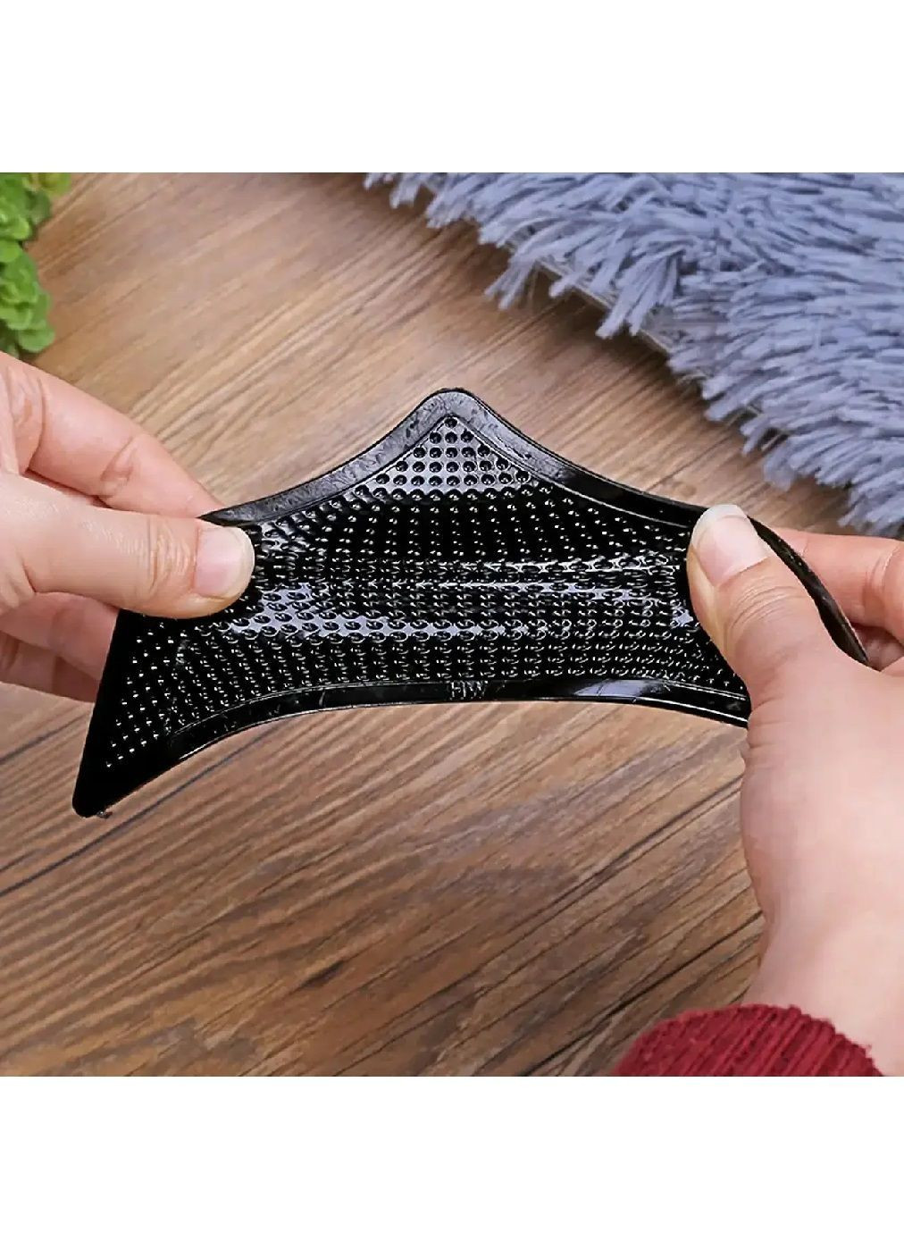 Комплект протиковзких гумових наклейок підкладок для фіксації килимів доріжок 4 штуки 15×10,5×7 см (481750-Prob) Unbranded (366015910)