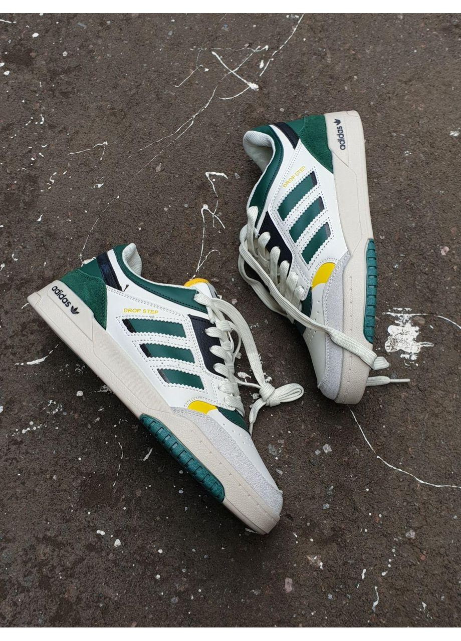 Сірі Осінні кросівки чоловічі adidas drop step green yellow адідас дроп степ No Brand