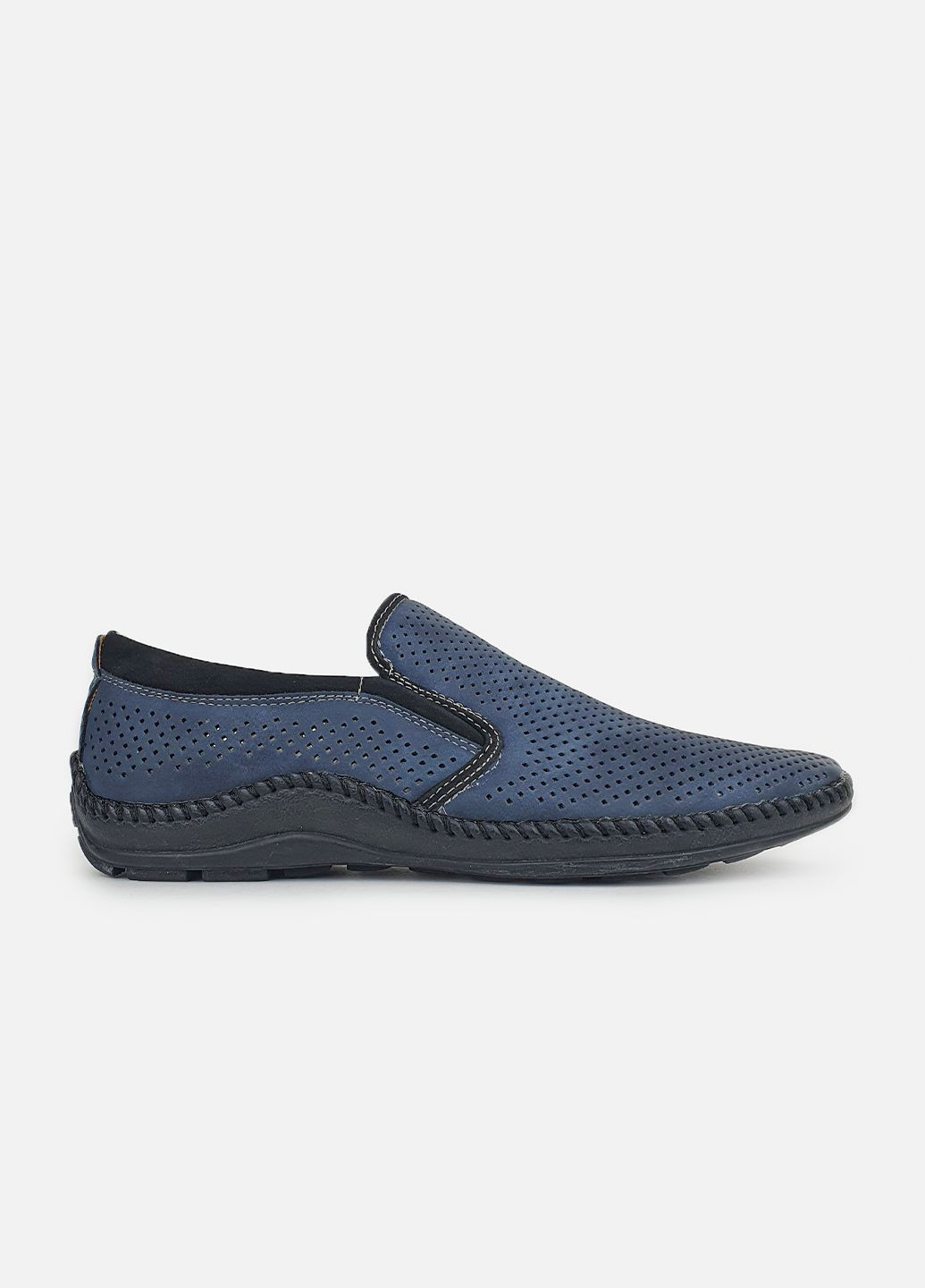 Чоловічі літні туфлі,мокасини перфорація сині екошкіра,Flymo,D1372-5синкмок,40 Fashion (285103957)
