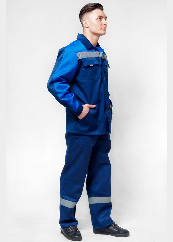 Синий костюм рабочий дефенса из спс (куртка+полукомбинезон), синий / васильковый,182/188см ProsPerous