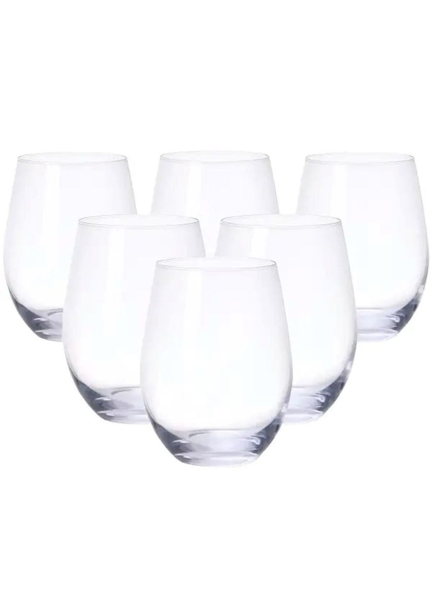 Набір склянок 6 штук по 390 мл скляний прозорий HP558 TS Kitchen (369654344)