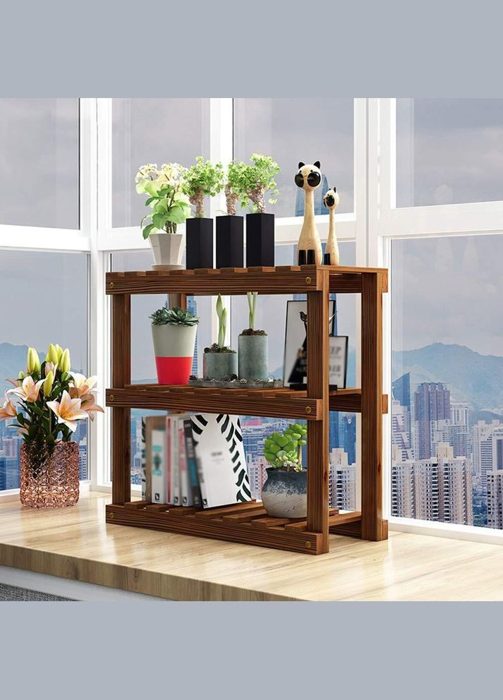 Подставка для цветов из дерева Берчулес 15х60 мокко (ЦВП-15608510) No Brand (328227011)