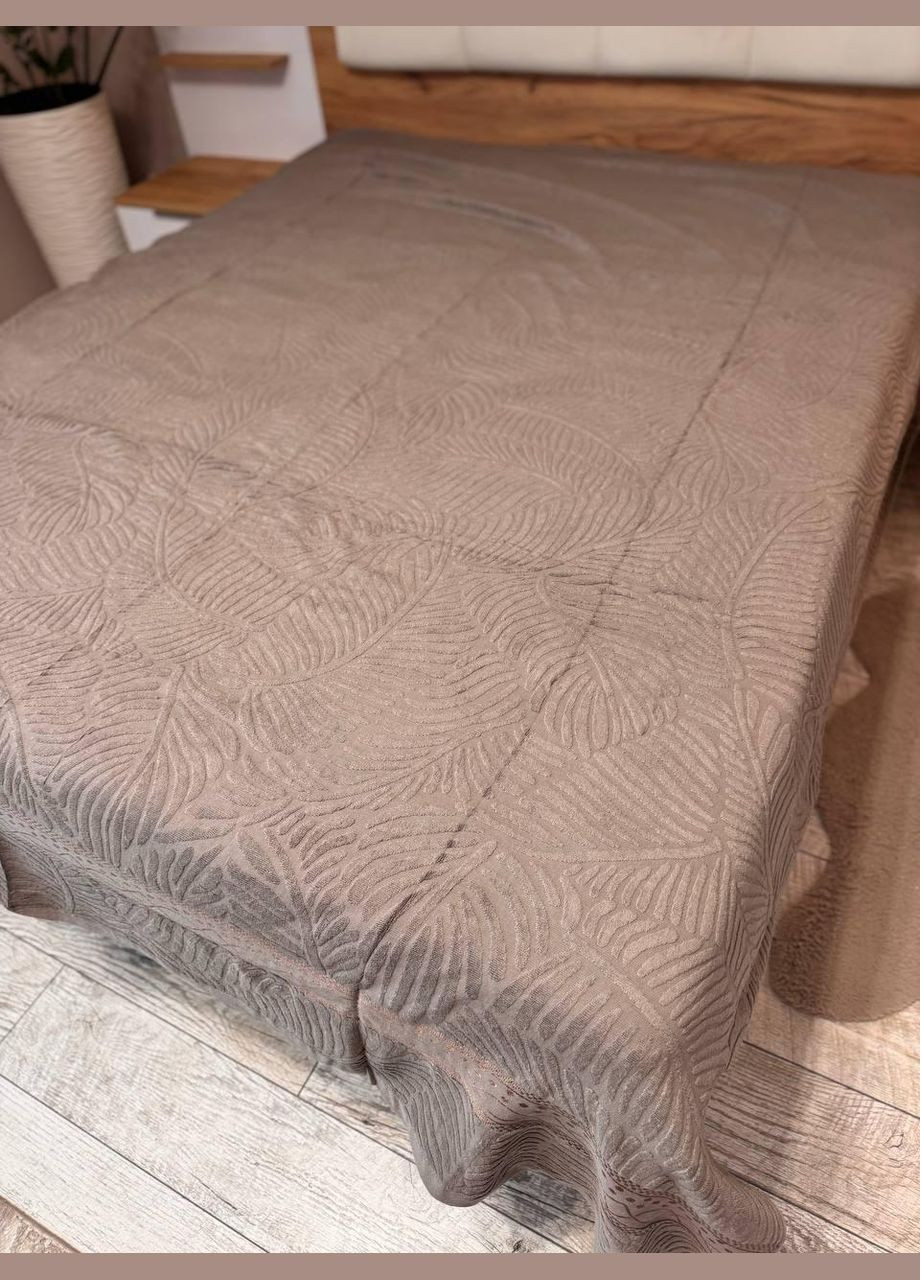 Зимняя простыня Махрова Полуторная 150х200 Коричневый (П4К-al-mahra-2025-001-04) No Brand (323160913)