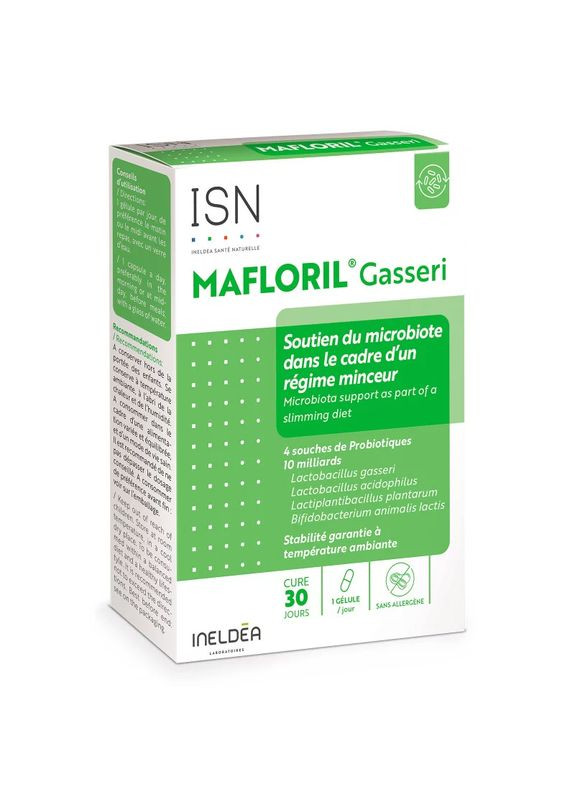INELDEA МАФЛОРИЛ ГАССЕРИ / MAFLORIL® GASSERI - пробиотик для снижения веса - 30 капсул Ineldea Sante Naturelle (289844613)