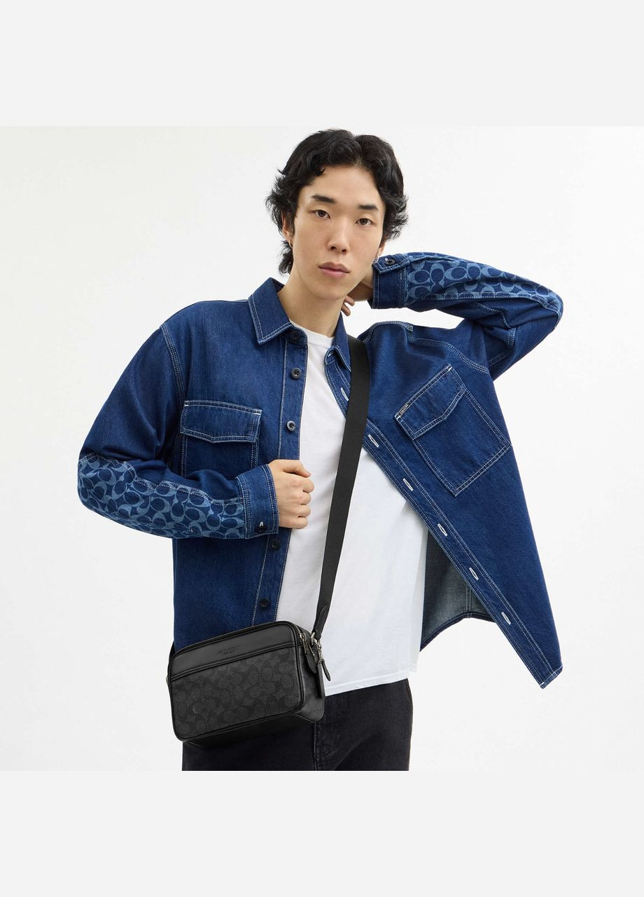 Чоловіча шкіряна сумка Coach Graham Crossbody In Signature Canvas. (389) No Brand (335833685)