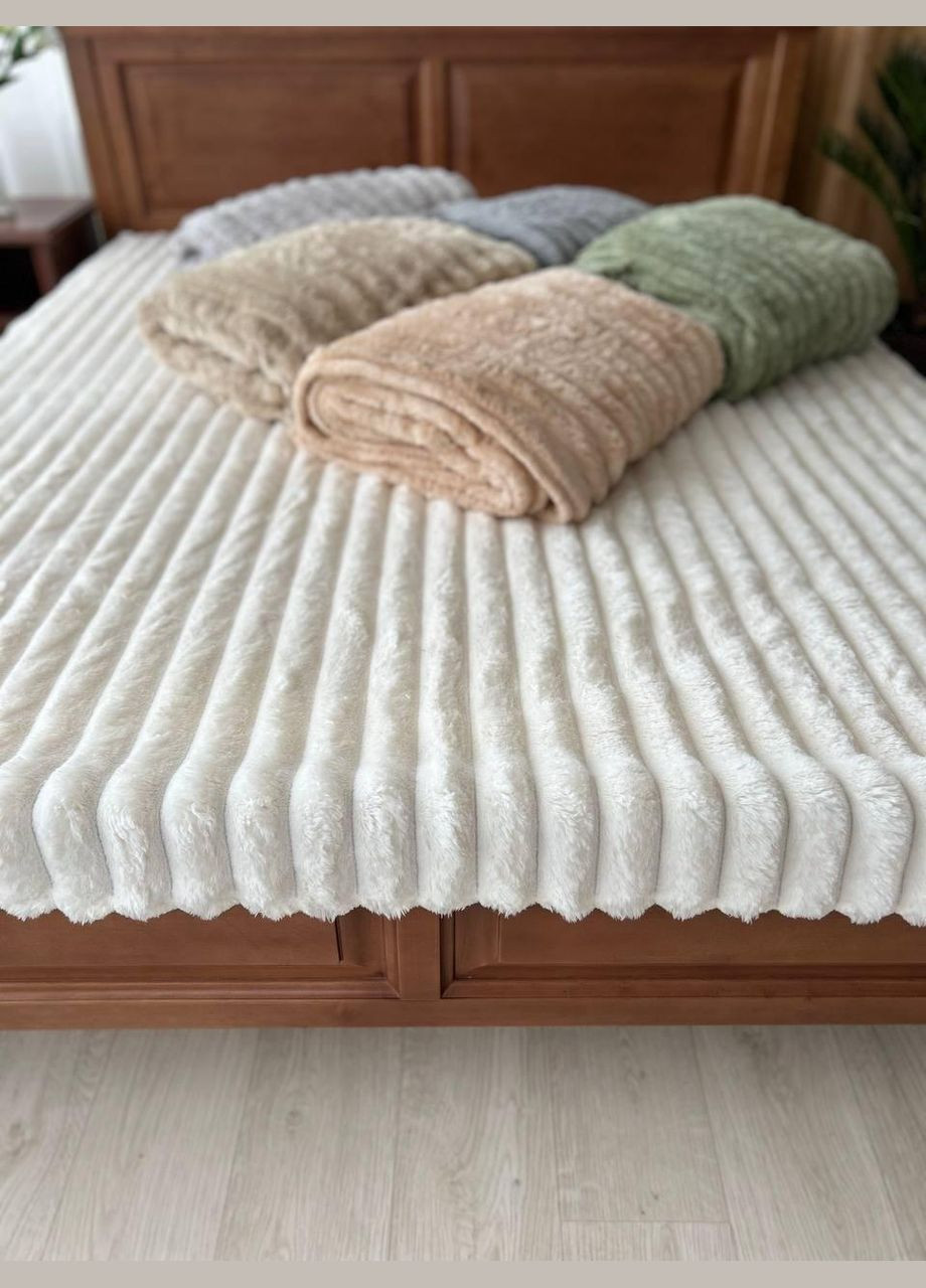 Теплый плед шарпей мягкий плюшевый Капучино (П4К-Mpled002-05) No Brand (306633087)