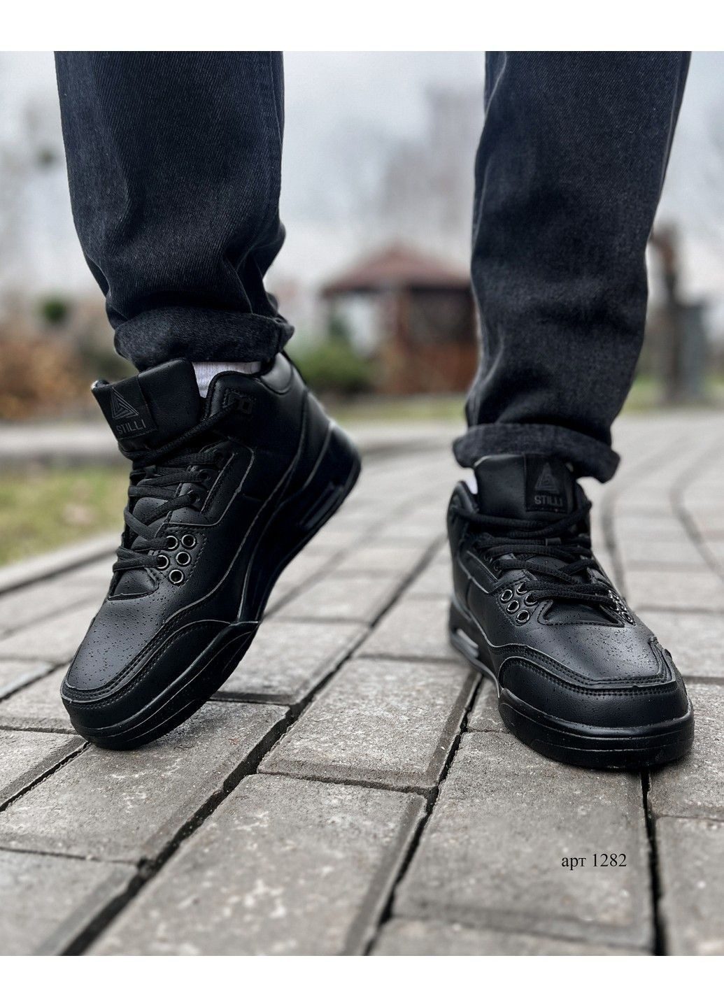 Чорні Зимовий зимові чоловічі кросівки jr 13 Stilli