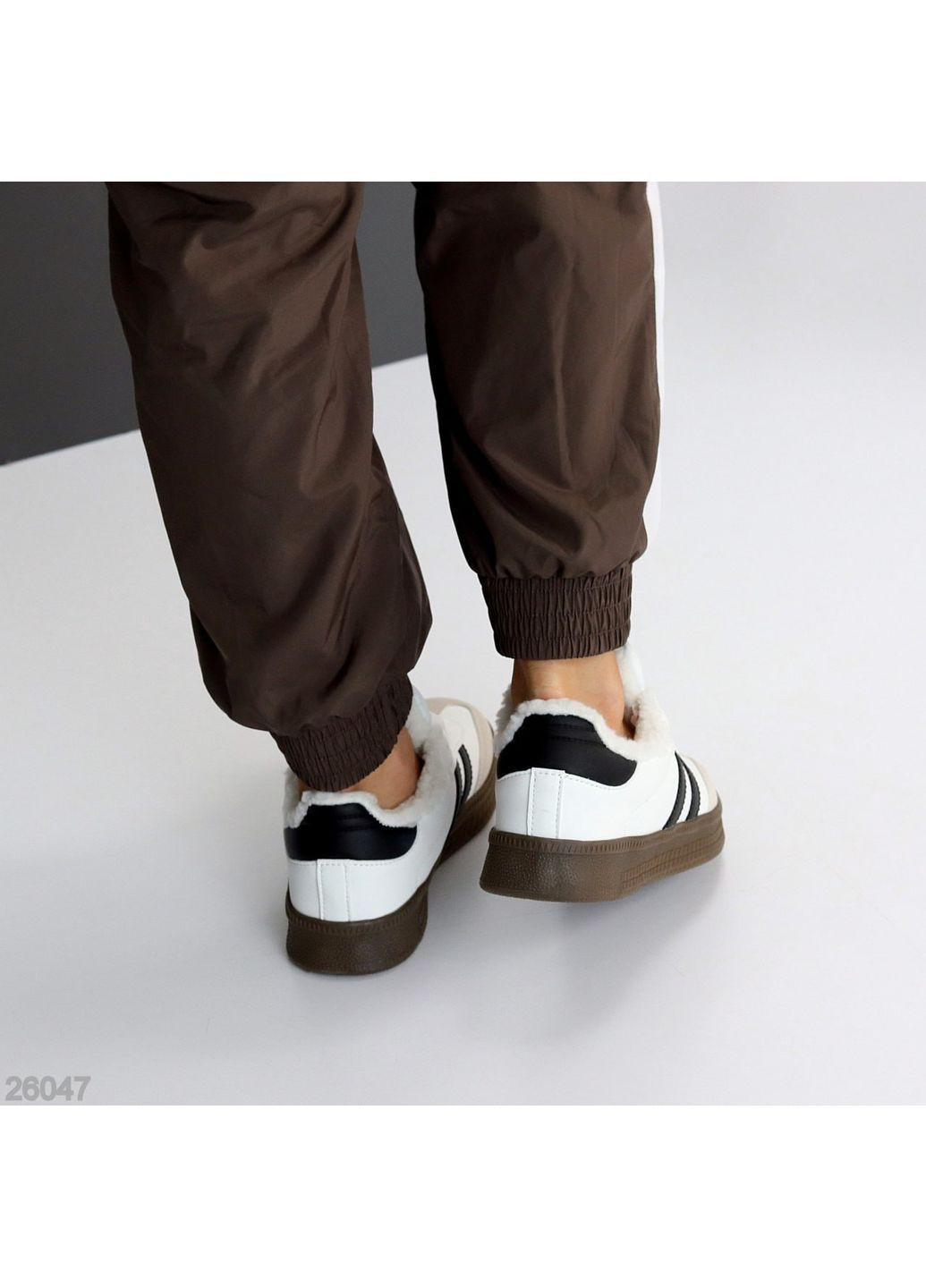 Серые утеплённые кеды rino No Brand