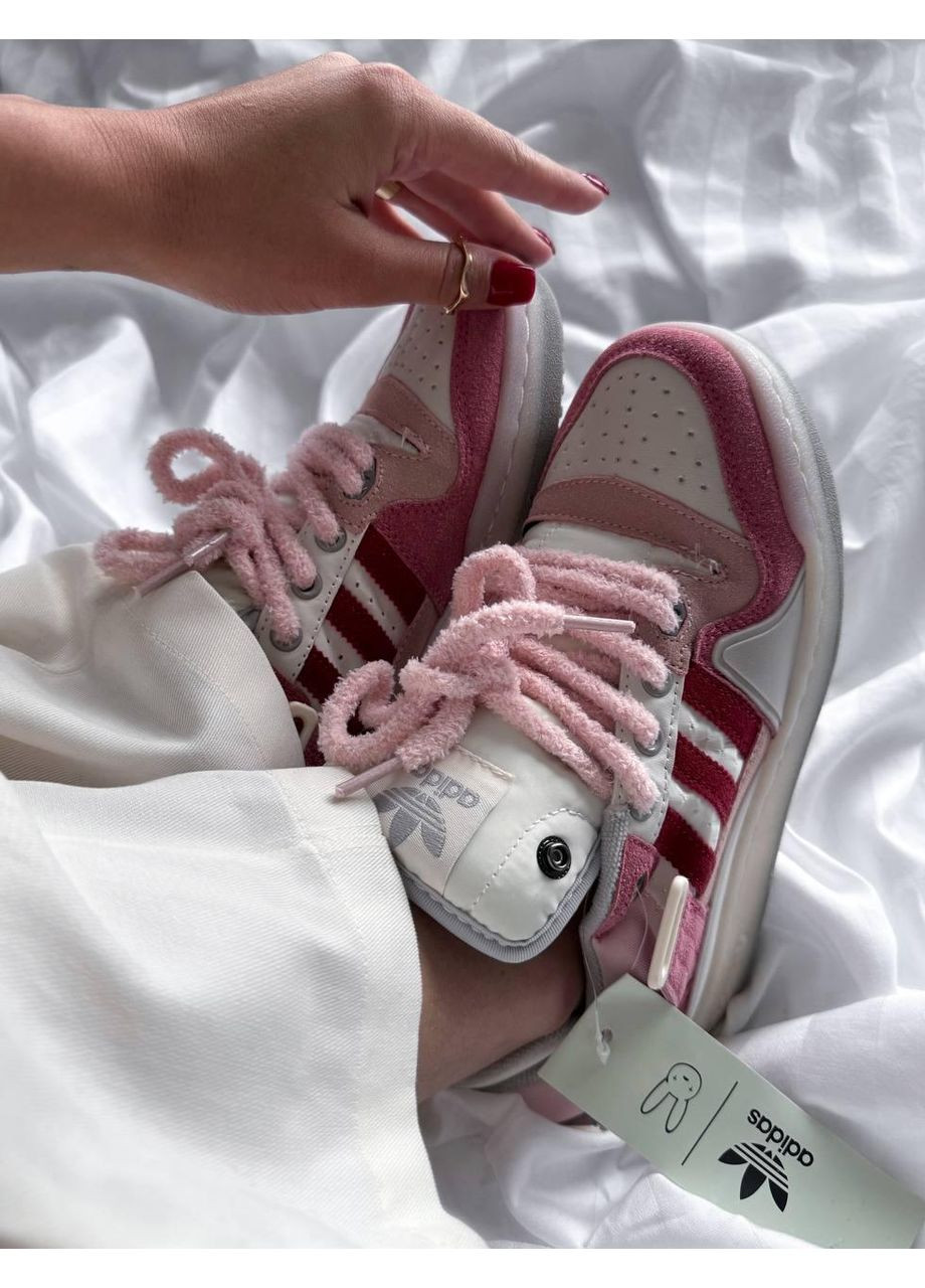 КРОСІВКИ ЖІНОЧІ ADIDAS FORUM LOW BAD BUNNY WHITE PINK АДІДАС ФОРУМ No Brand рожеві демісезони (369387723)