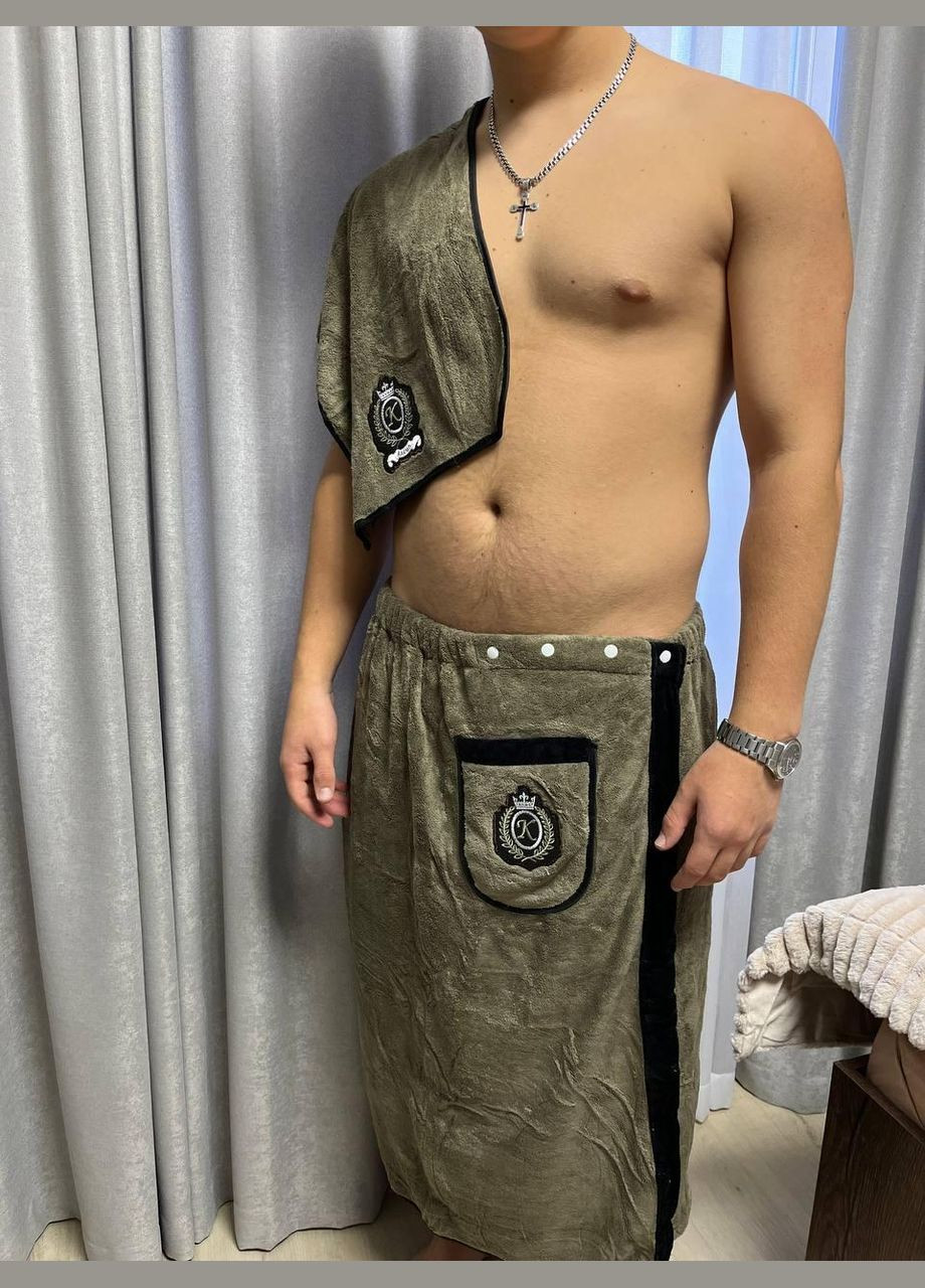 Спідниця-рушник чоловічий для сауни Беж (К0404-5-03) No Brand (323160840)