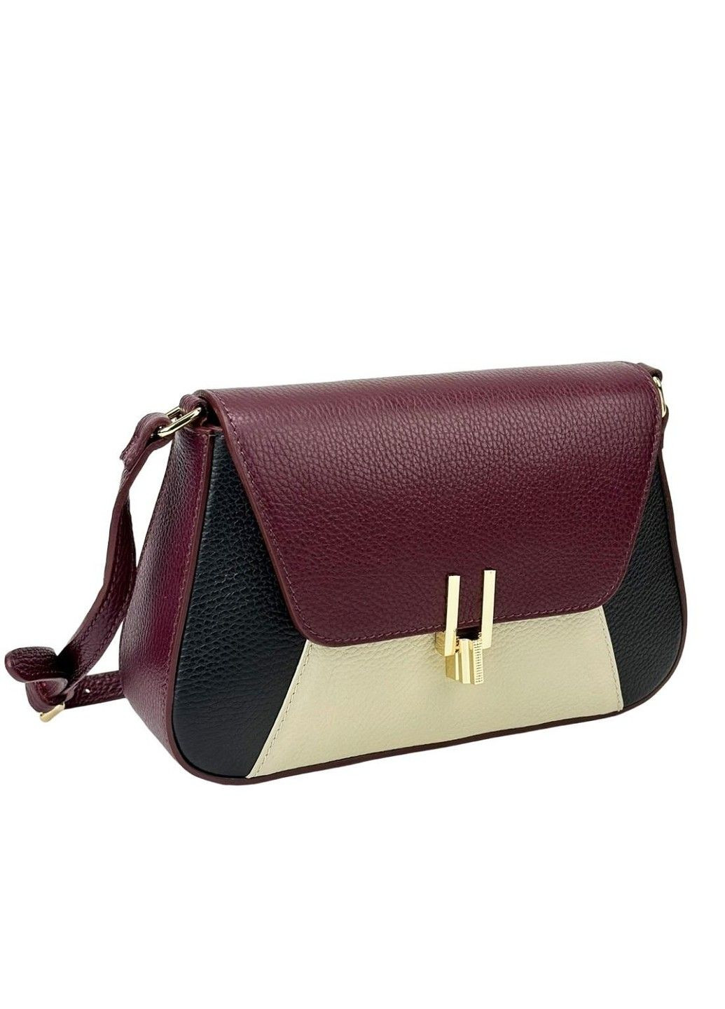 Женское стильное кожаное кроссбоди комбинированного цвета Italy F-IT-6644ABBO Firenze (315688164)